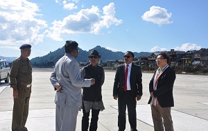 The Governor of Arunachal Pradesh Shri V. Shanmuganathan visited the Advance Landing Ground at Ziro, Lower Subansiri District on 2nd January 2017. 